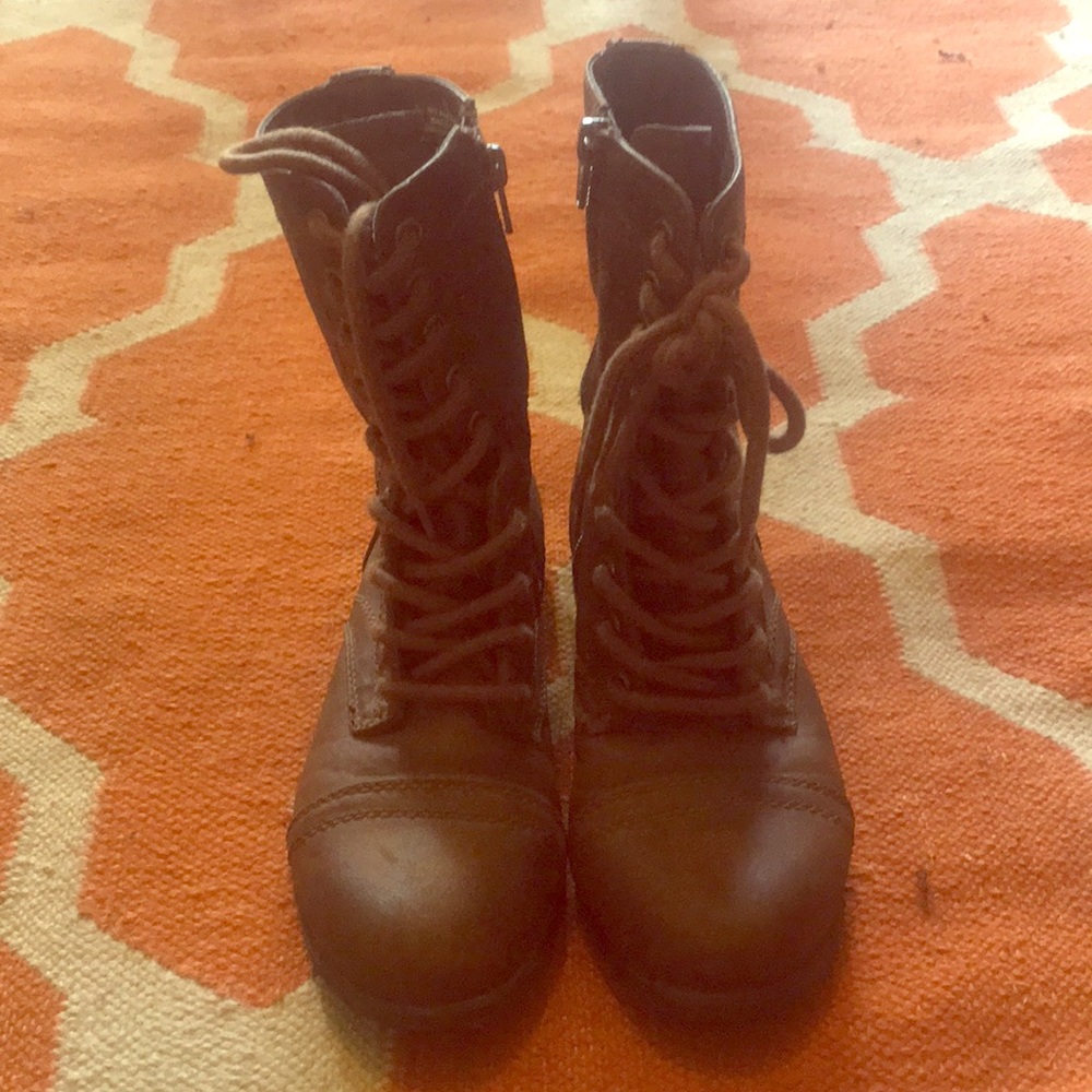 Mossimo Lace Up brown boots worn ONCE